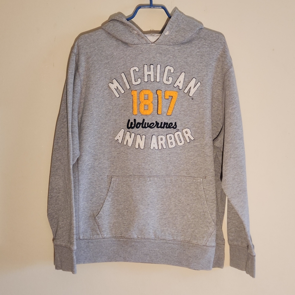 University of Michigan Wolverines Campus Crew Hoodie Hooded Sweatshirt Medium